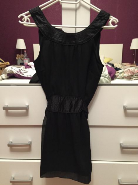 Schwarze Kurzarm Bluse von Vero Moda, Größe 34