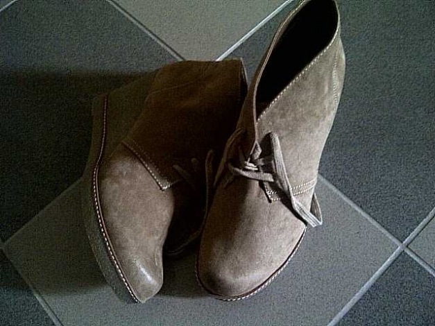 hellbraune Keilstiefelette wedges Gr. 41 (40)