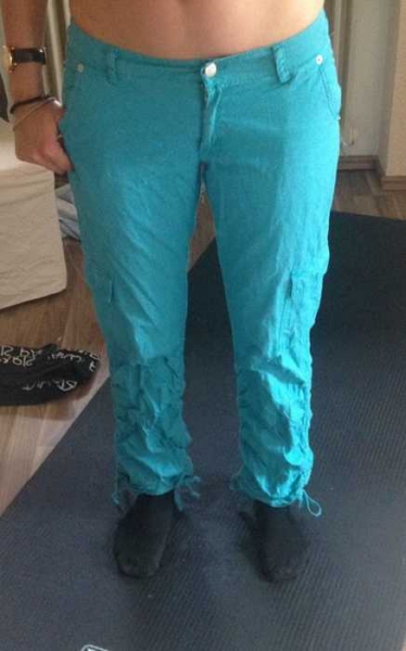 blau/ grüne Hose