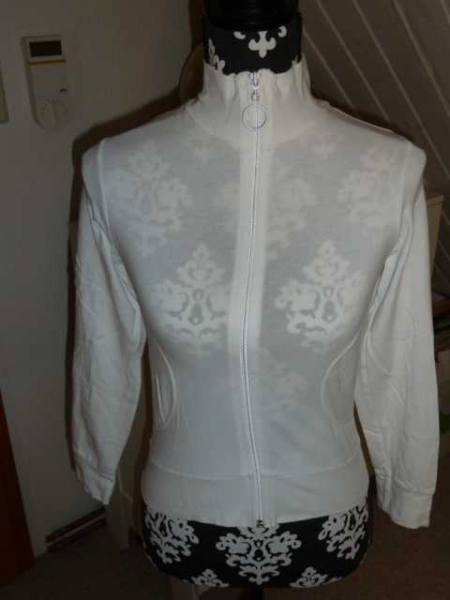 dünne Freizeitjacke / Sportjacke - weiß - Größe 32 / 34