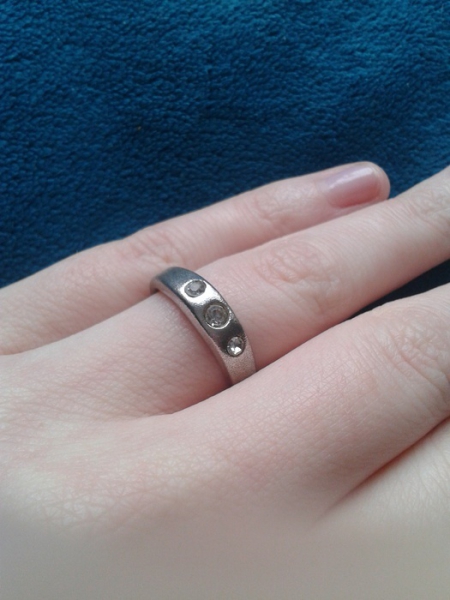 eleganter Ring Strass silberfarben