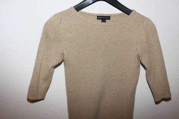 Mango Pullover gold beige nude glitzer XS 34