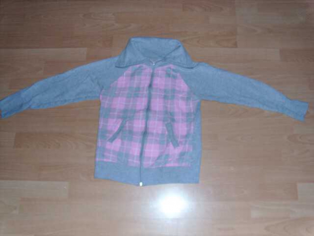 Sweatjacke von YFK, grau-rosa, Gr. 164