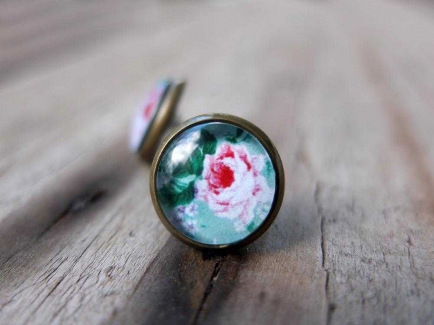 Ohrstecker Rose Blüte Vintage