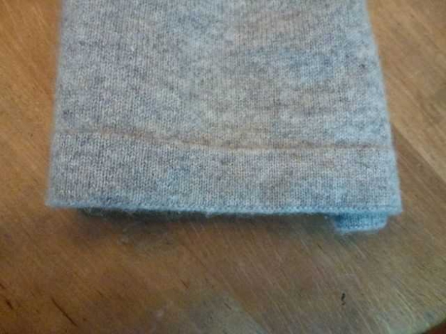 Grauer, schmaler Kaschmir Schal