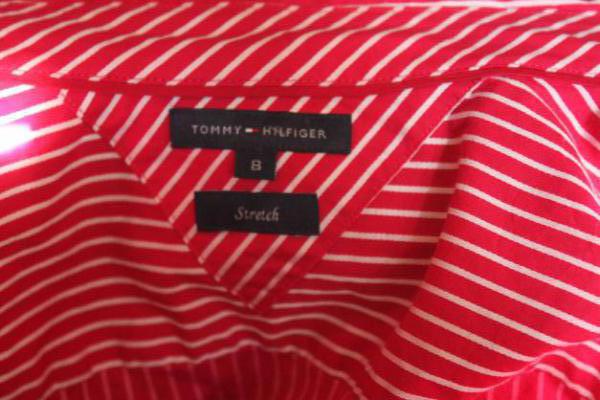 Tommy Hilfiger pink-rot gestreifte Damen Bluse-Hemd