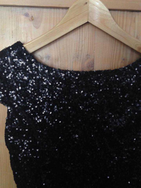 Pailletten-Kleid, schwarz, Glitzer