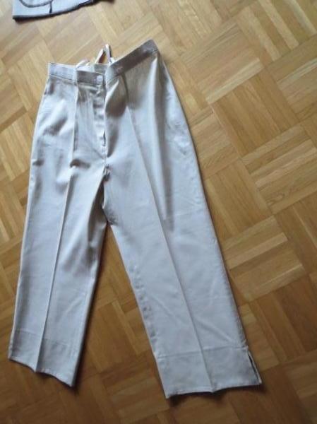 Blazer und Hose, 2-Teiler, Gr.42/44, Leinen, hellbeige, neu