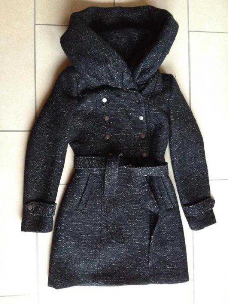 Mantel Glitzer schwarz Promod