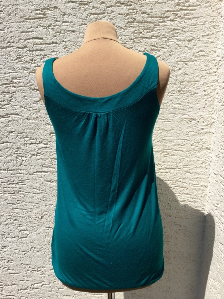 Tanktop Longtop Shirt Oberteil Tunika Petrol grün blau glitzer Pailletten Party elegant Amisu sexy Sommer 