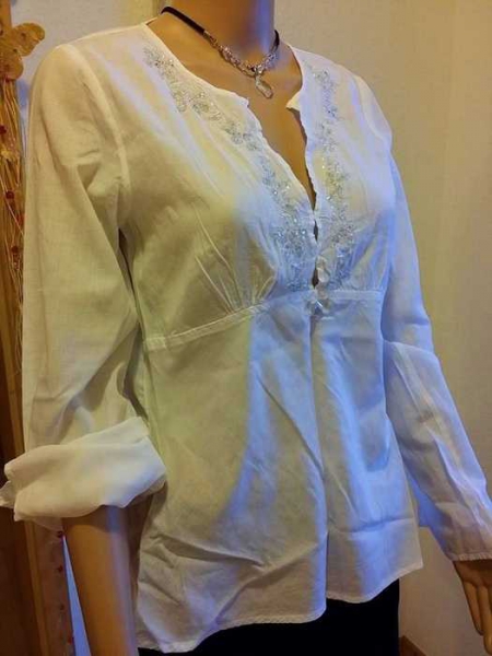 Süsse Weiße Bluse mit steinchen von Amisu / Amisu