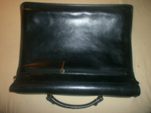 Schwarze Vintage Aktentasche