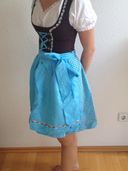 Stockerpoint Dirndl Größe 34 blau kariert