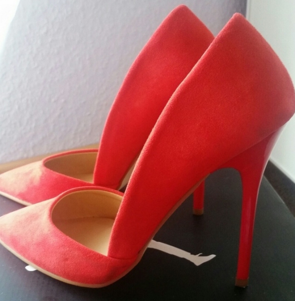 Primark High Heels 36 rot Atmosphere Koralle Dope Pumps