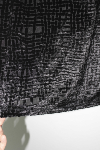 -- Samt Shirt -- Leichtes Shirt Longsleeve Pulli in Schwarz mit Samt Semitransparenz