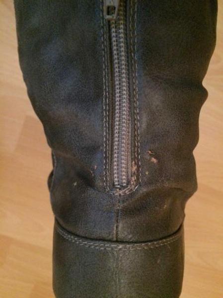 Schöne Stiefelette in kaki-grau Gr. 39