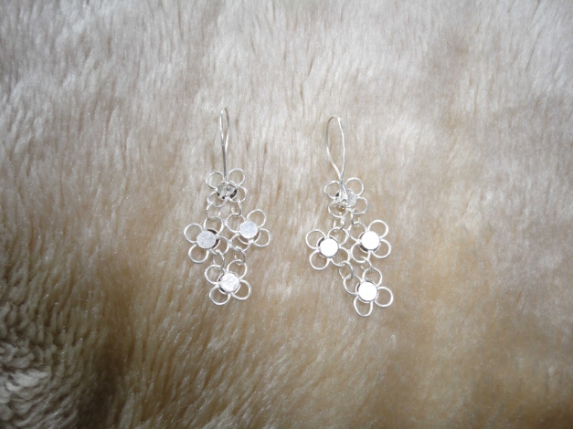 Ohrringe Silber Blumen