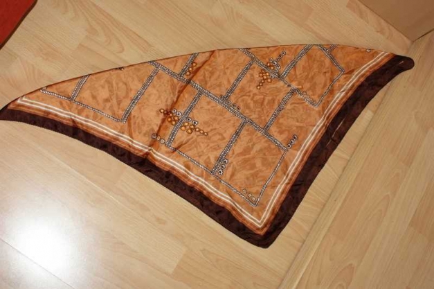 Tuch, braun, gemustert, Halstuch