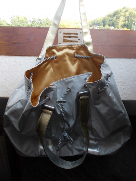 Gold/silber Shopper Tasche GROß!!Thommy HILFIGER