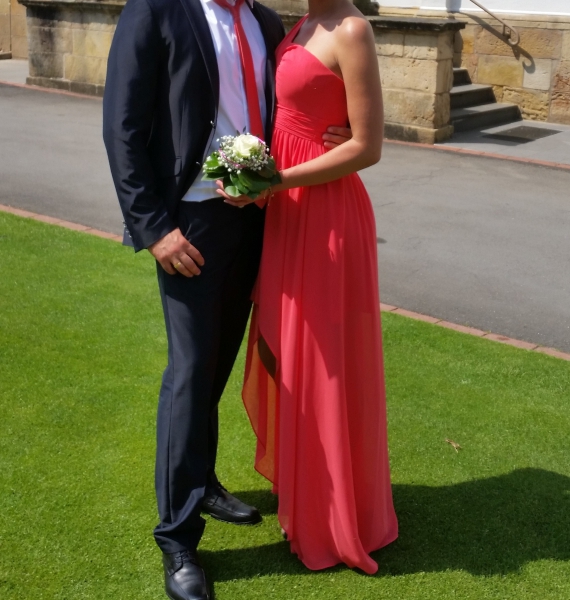 Koralle Abendkleid von Marie Lund, Größe 36