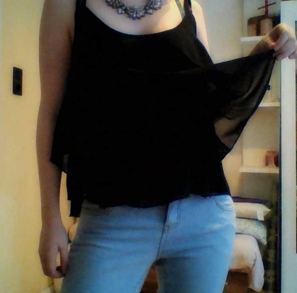 Sommer Crop Top Schwarz