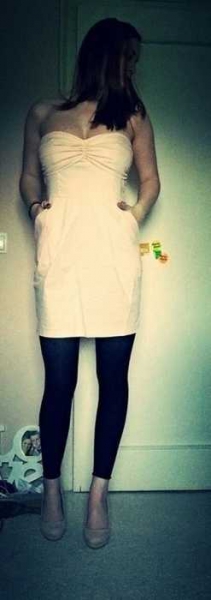 elegantes Kleid rosa/nude gr 36 S 