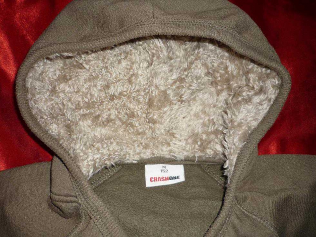 Winter Hoddie Kaputzenpulli  * 152 * kahaki oliv grün fell kaputze