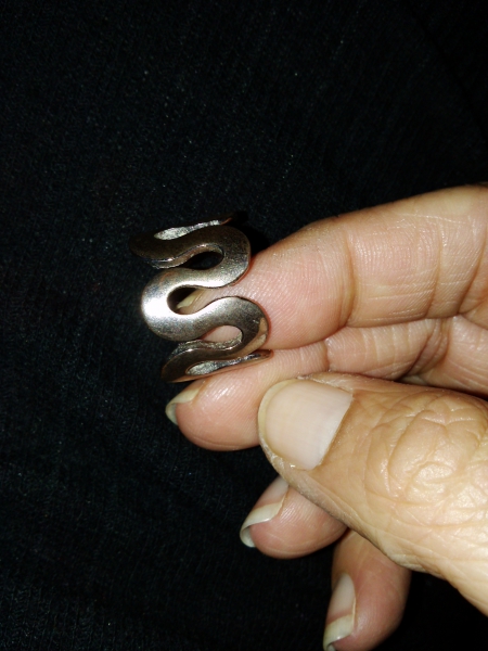 Ring Wellenmuster silberfarben