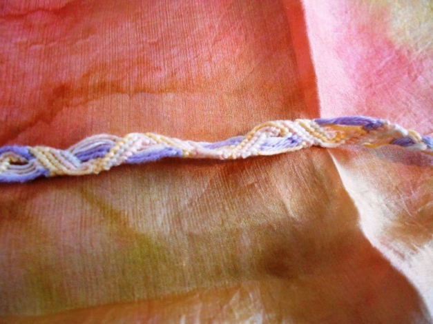 Armband | Freundschaftsarmband weiß-hellgelb-rosa-flieder