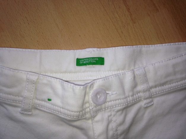 Benetton weisse Hose 7/8 Jeans, Hose