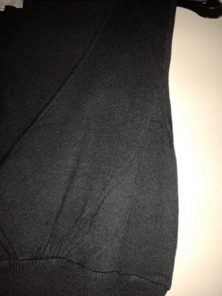 Top mit Wickeloptik, Schwarz, ärmellos