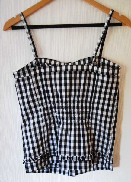 Blend She Top Rockabilly Gingham kariert Schleifen sweet pin up wie neu