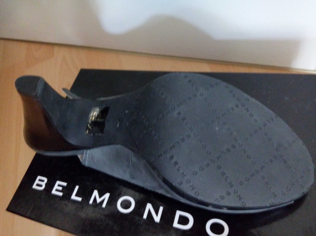 NEU! Belmondo Peeptoe, Slingpumps, Sandalette in einem, Leder, grau