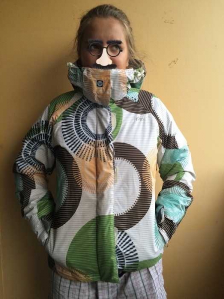 Roxy Snowboardjacke grün braun weiß - WIE NEU