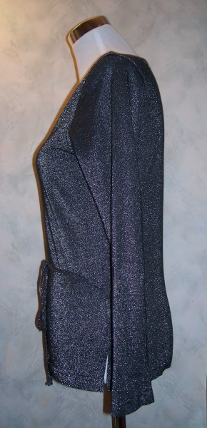 ZAGORA// Anthrazit-farbenes Glitzer-Oberteil Gr. 36/ 38 für Silvester NEU