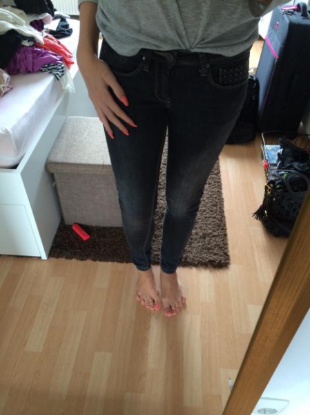 Jeans schwarz grau