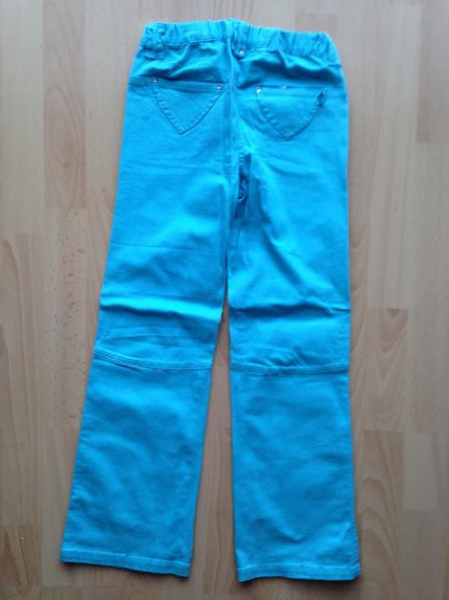 Hose, strech, Jeans, türkis