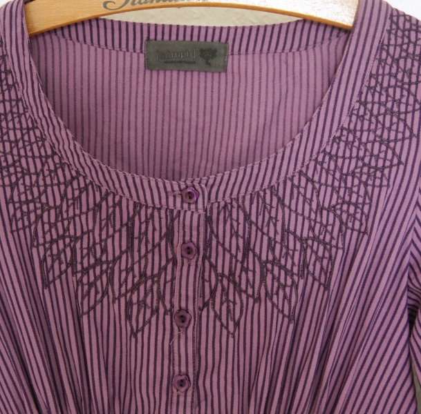 nümph Bluse, lila gestreift