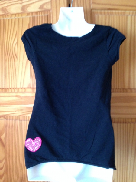 cooles Fishbone Tshirt, Glitzer T Shirt, Steine