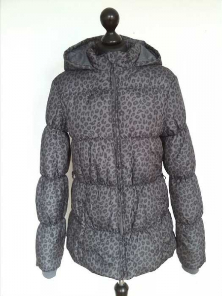 Gesteppte Leoparden Winterjacke Gürtel Jacke Coat