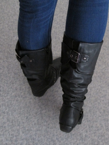 Stiefel schwarz 37 Graceland Deichmann Nieten 