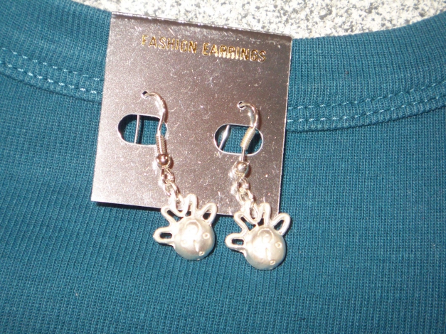 Ohrringe silbern Gesicht Hänger NEU