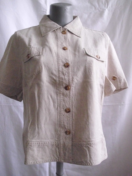 Vittoria Verani Damenblusonbluse Größe 44 Leinen