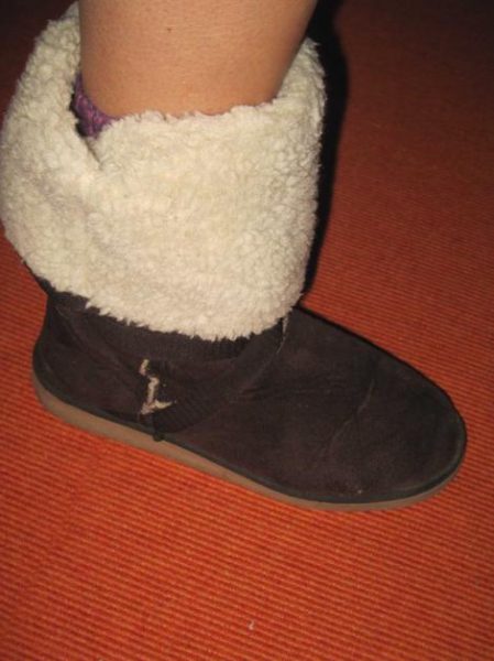 schöne braune Winter Boots mit Fellfutter, variable Höhe /Stiefel