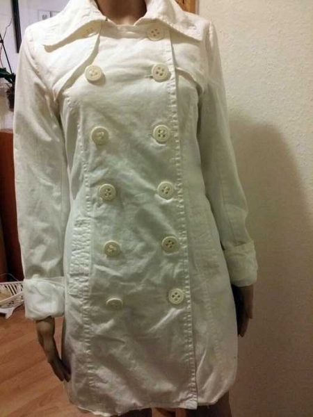 Süsse Übergangs  Mantel  in weiß von Amisu