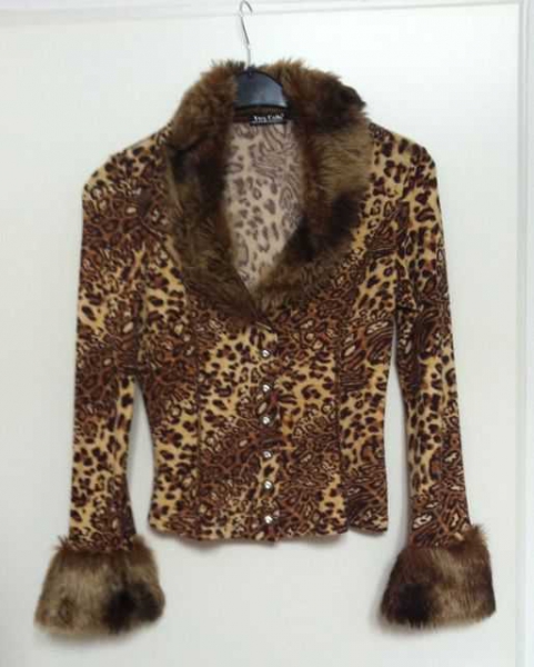 Jacke Leopardenmuster Gr. S / Yves Colin 