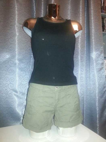 Basic Top schwarz baumwolle Gr. 34