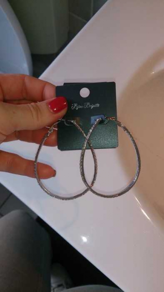 Große Strass-Ohrringe / Creolen