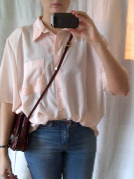 Bluse Vintage Oversize rosa