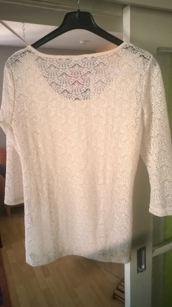 cremefarbenes spitzen shirt